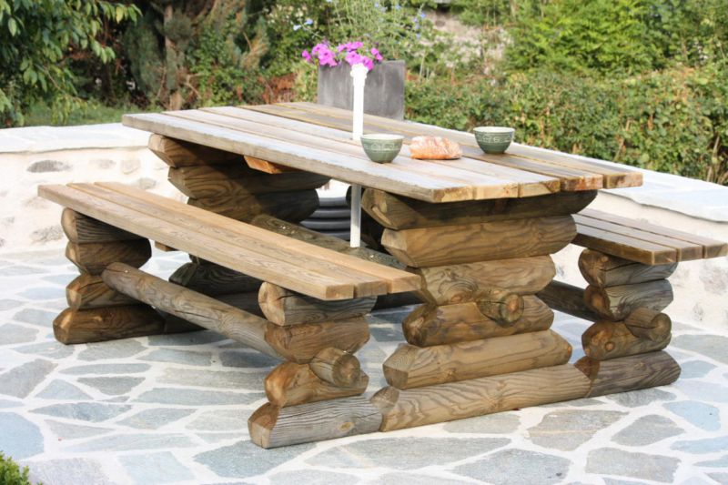 Table De Pique Nique En Bois Autoclave