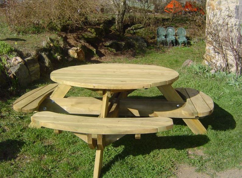 Table De Pique Nique En Bois Autoclave